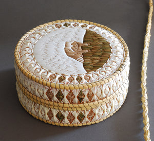 Quill Box with Raccoon by Delia Beboning