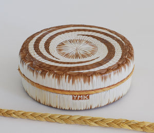 Quill Box with Center Star "Burst" and Swirls by Yvonne Walker Keshick