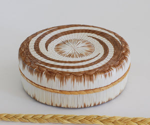 Quill Box with Center Star "Burst" and Swirls by Yvonne Walker Keshick