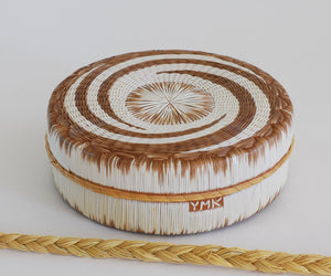 Quill Box with Center Star "Burst" and Swirls by Yvonne Walker Keshick