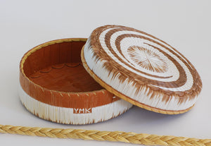 Quill Box with Center Star "Burst" and Swirls by Yvonne Walker Keshick
