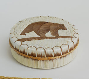 Quill Box with Walking Bear by Bernard Parkey