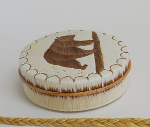 Quill Box with Walking Bear by Bernard Parkey