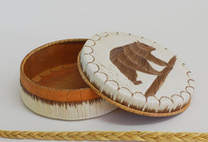 Quill Box with Walking Bear by Bernard Parkey