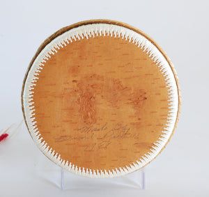 Quill Box with Bird on Branch with Flowers by Bernard Parkey