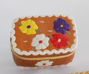 Quill Box with Multicolored Flowers by Patricia Trudeau