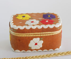 Quill Box with Multicolored Flowers by Patricia Trudeau