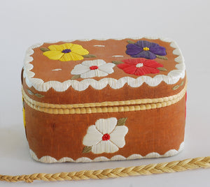 Quill Box with Multicolored Flowers by Patricia Trudeau