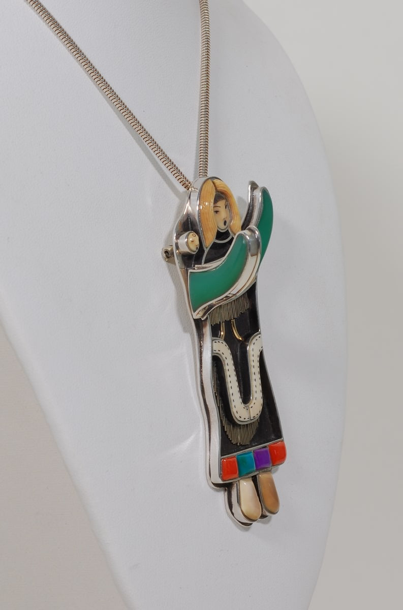 Inuit Woman Pin/Pendant by Denise Wallace (c.1995)