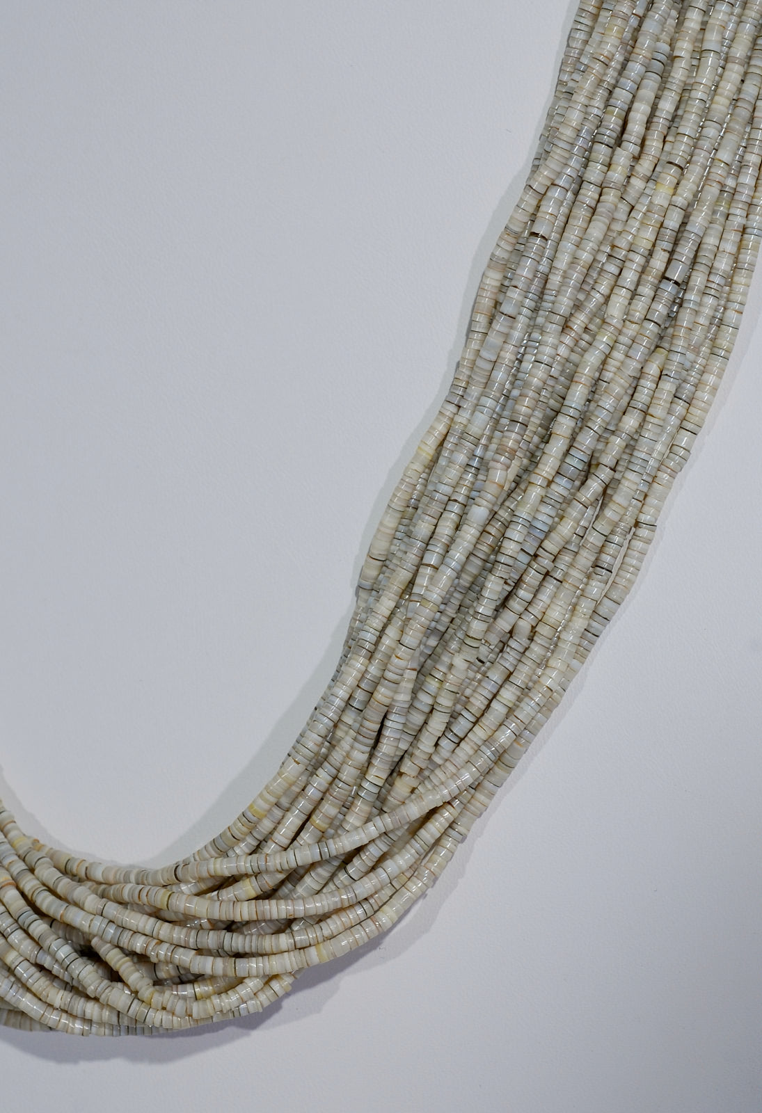 Vintage 29-Strand Heishi Necklace with Pueblo Wrap