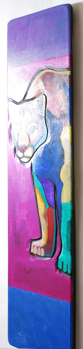 "Cougar" Acrylic on Board by Leland Holiday