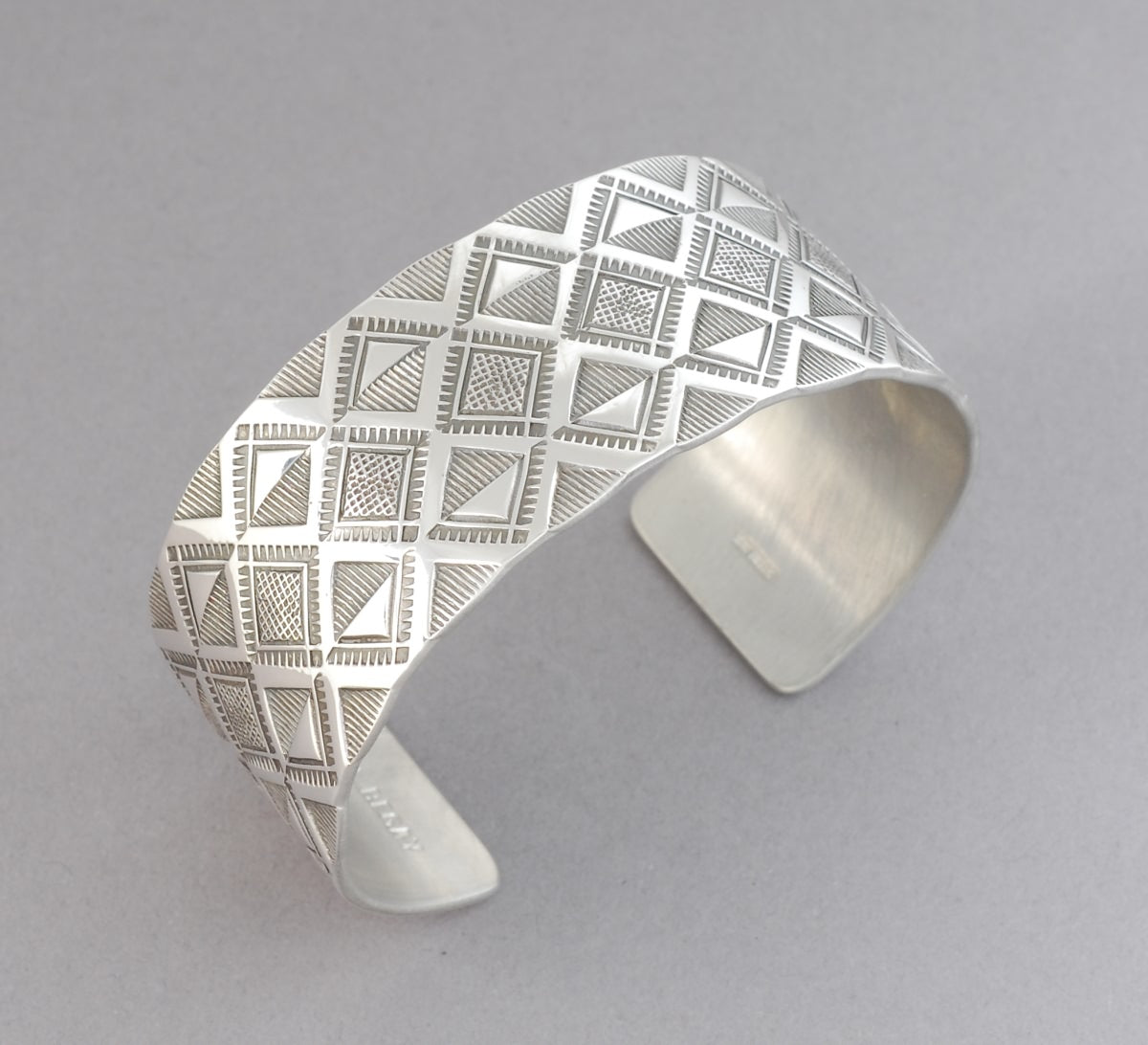 Cuff Bracelet with Stamping by Roland Begay