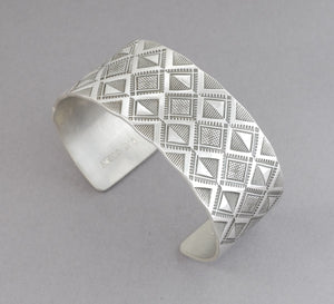Cuff Bracelet with Stamping by Roland Begay
