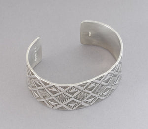 Cuff Bracelet with Stamping by Roland Begay