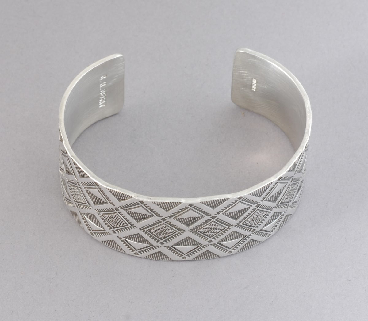 Cuff Bracelet with Stamping by Roland Begay