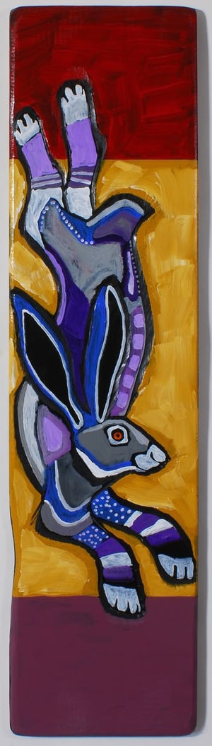 "Diving Rabbit" Acrylic on Board by Leland Holiday