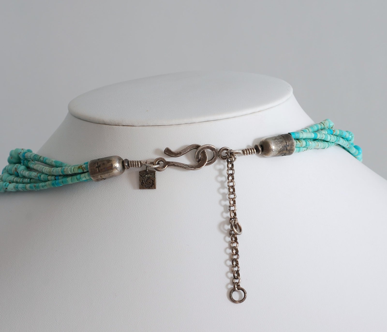 #8 Turquoise 5-Strand Mixed Nuggets and Beads Necklace