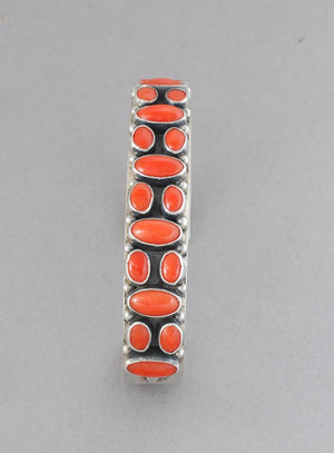 Red Coral Bracelet with 19 Stones by Joe Piasso