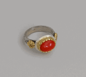 Red Coral Ring by Mona VanRiper