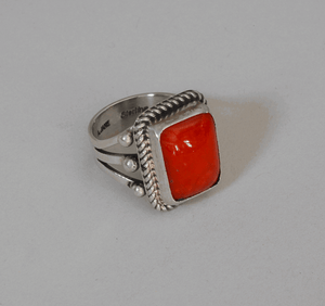 Red Coral Ring by Geneva Ramone