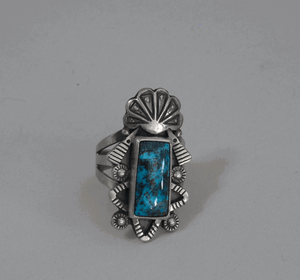 Pilot Mountain Turquoise Ring by Leonard Chee
