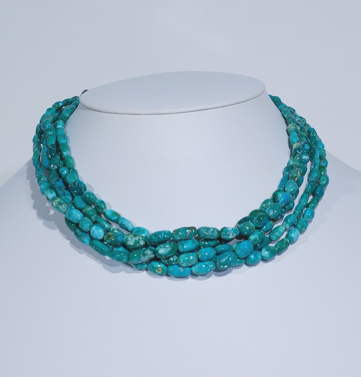 Turquoise 5-Strand Nugget Necklace