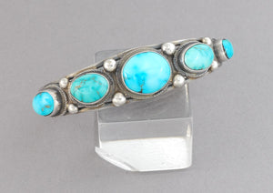 Cuff Bracelet with Easter Blue Turquoise by Nila Johnson