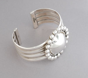 Bracelet with Large Dome by Artie Yellowhorse