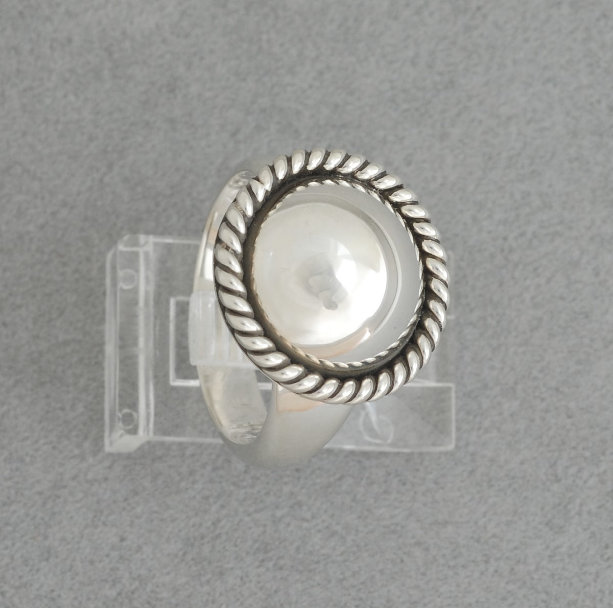 Ring with Dome and Twist by Artie Yellowhorse
