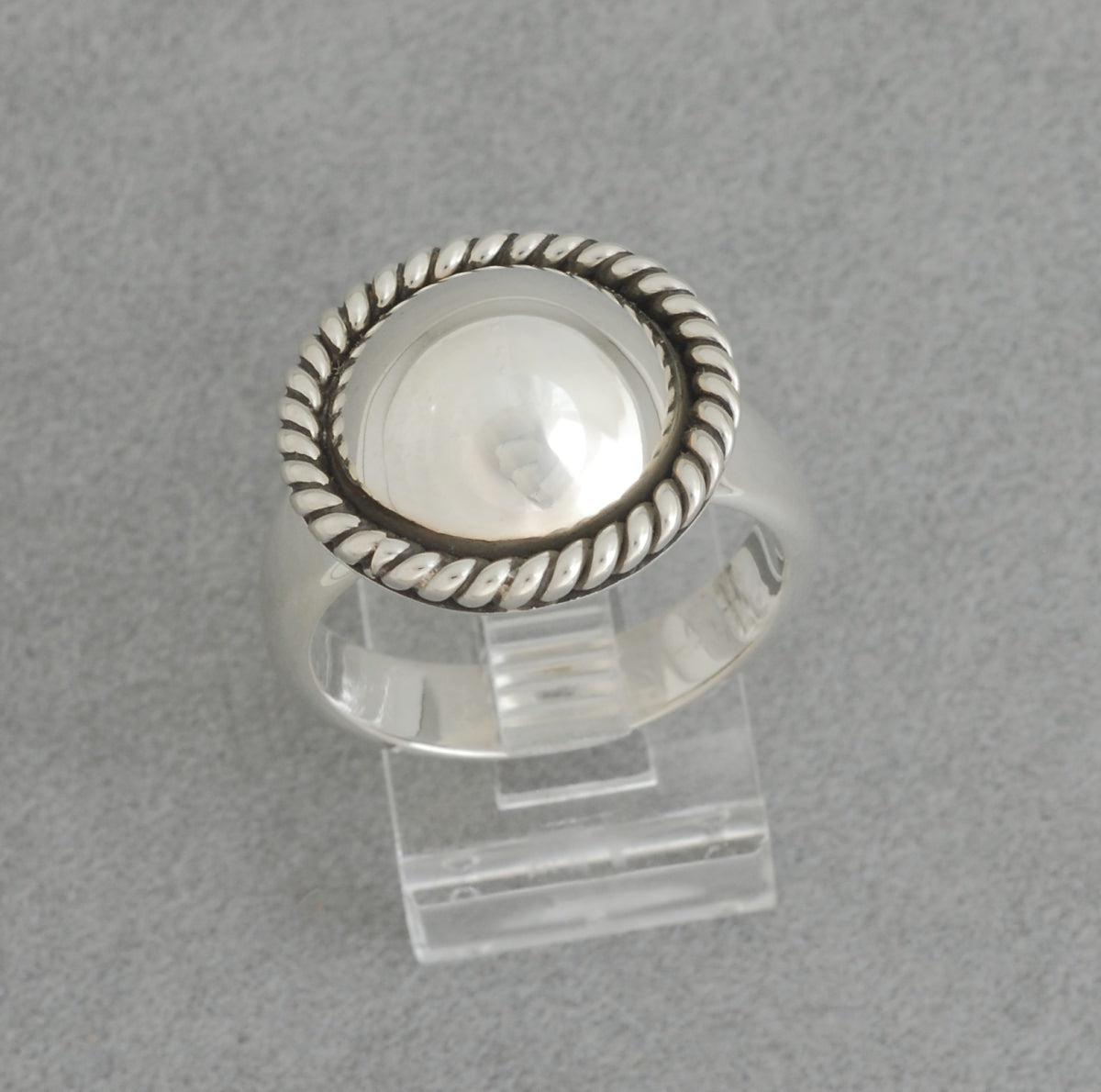 Ring with Dome and Twist by Artie Yellowhorse